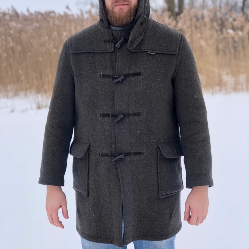 Gloverall Duffle Coat Wool Army Green Large